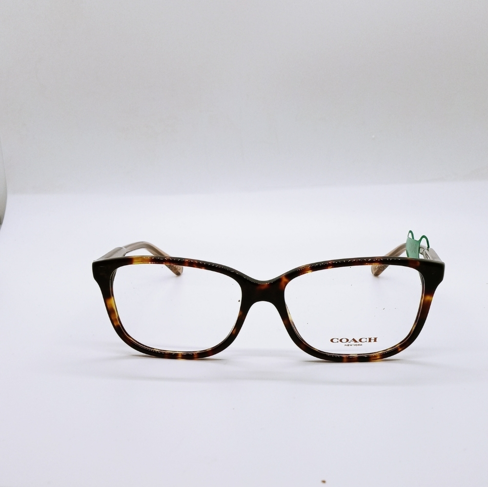 Dark tortoise COACH Rx frames